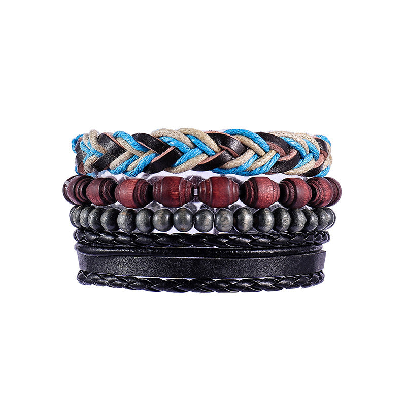 Hand-woven Multi-Layered Leather Bracelet