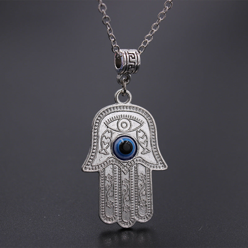 Evil Eye Protection Clavicle Chain Necklace and Bracelet