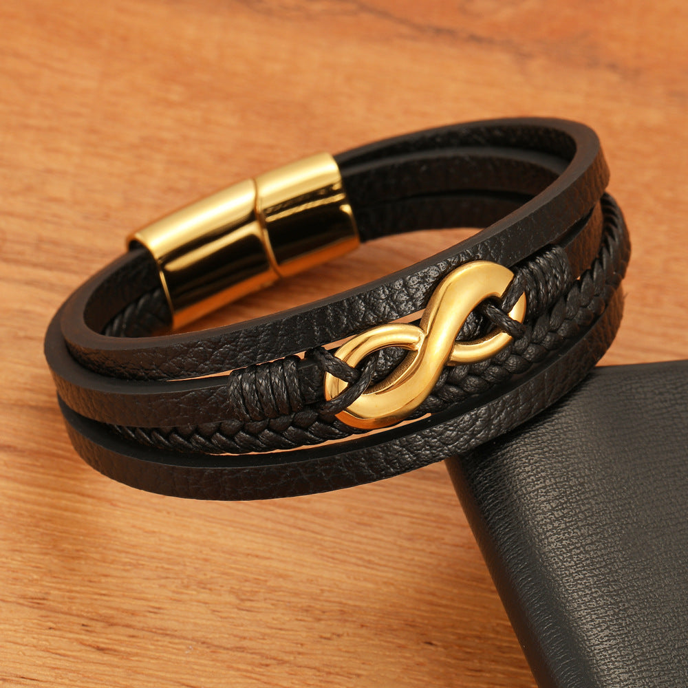 Multi-Layer Leather Rope Bracelet