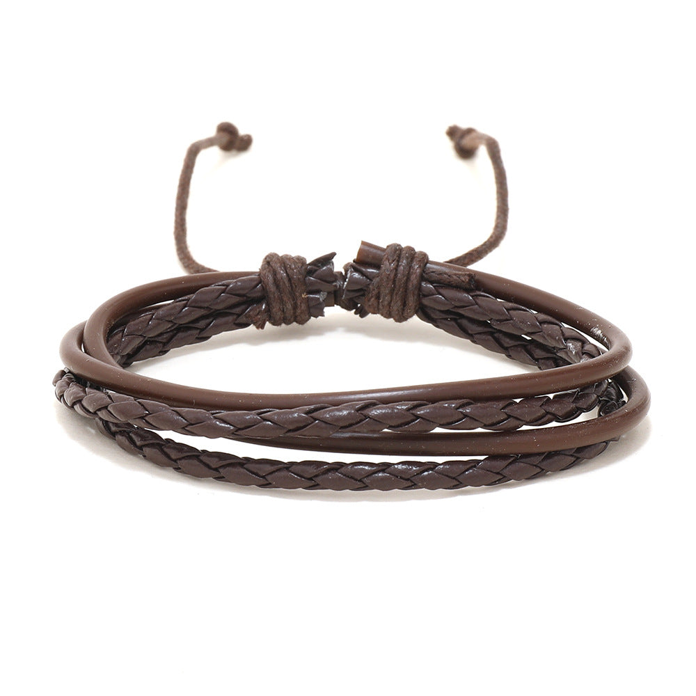 Casual Multi-Layered Leather Bracelet