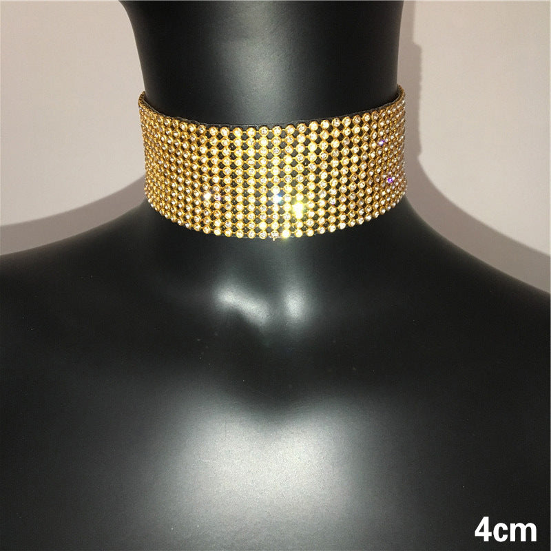 Glam Rhinestone Choker Necklace