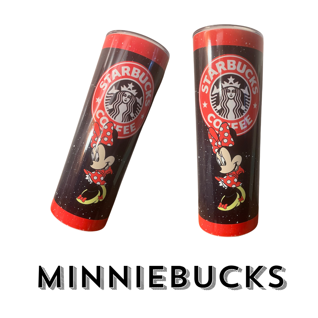 "Minniebucks" - 20 oz. Skinny Stainless Steel Tumbler
