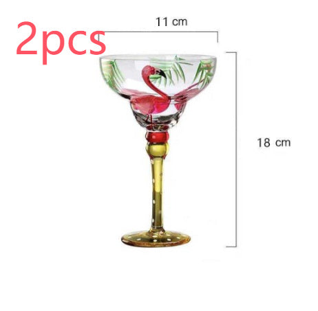 "Sipping Beauty" - Hand-painted Margarita/Wine Glass