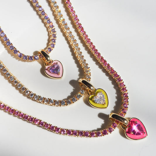 Colorful Zircon Tennis Chain Necklaces
