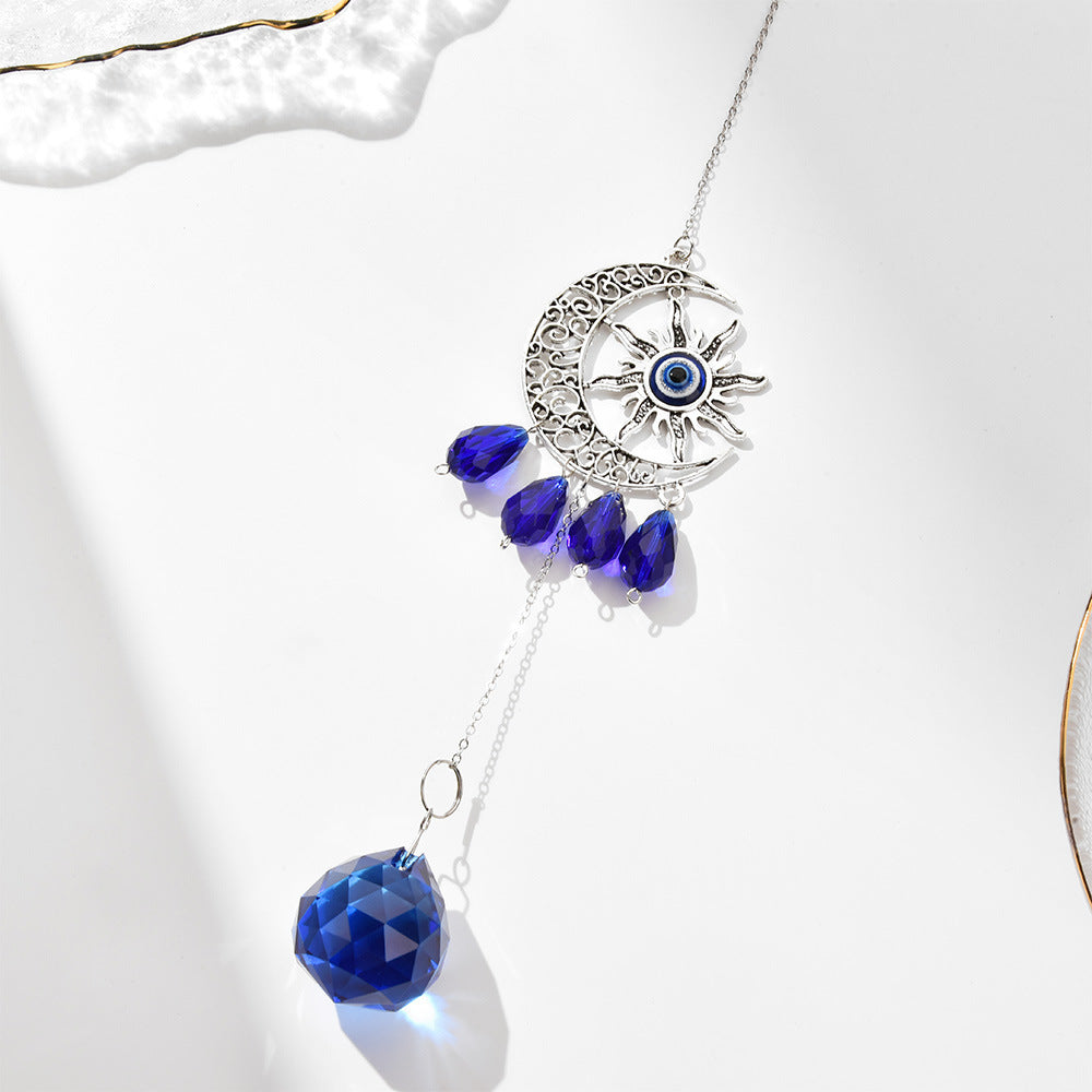 Crystal Evil Eye Wind Chimes for Home and Garden