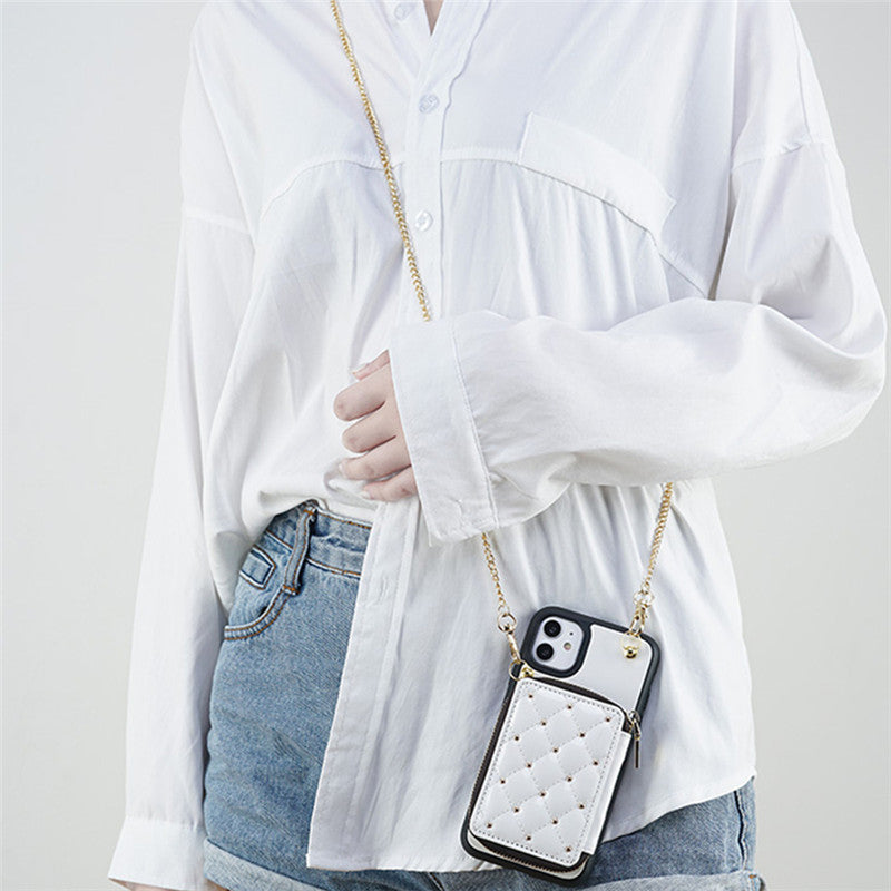 Luxury Shiny Rivet Coin Purse Phone Carrier - iPhone 6-11 Pro Max