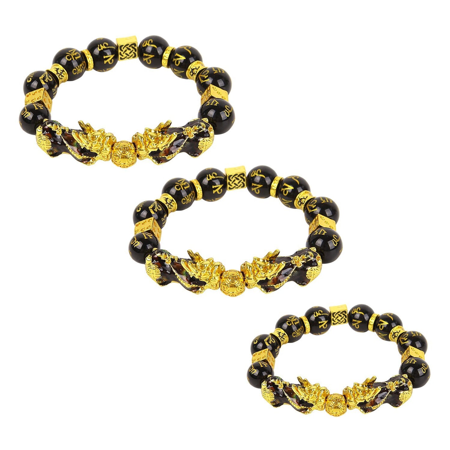 Black Pixiu Obsidian Bracelets
