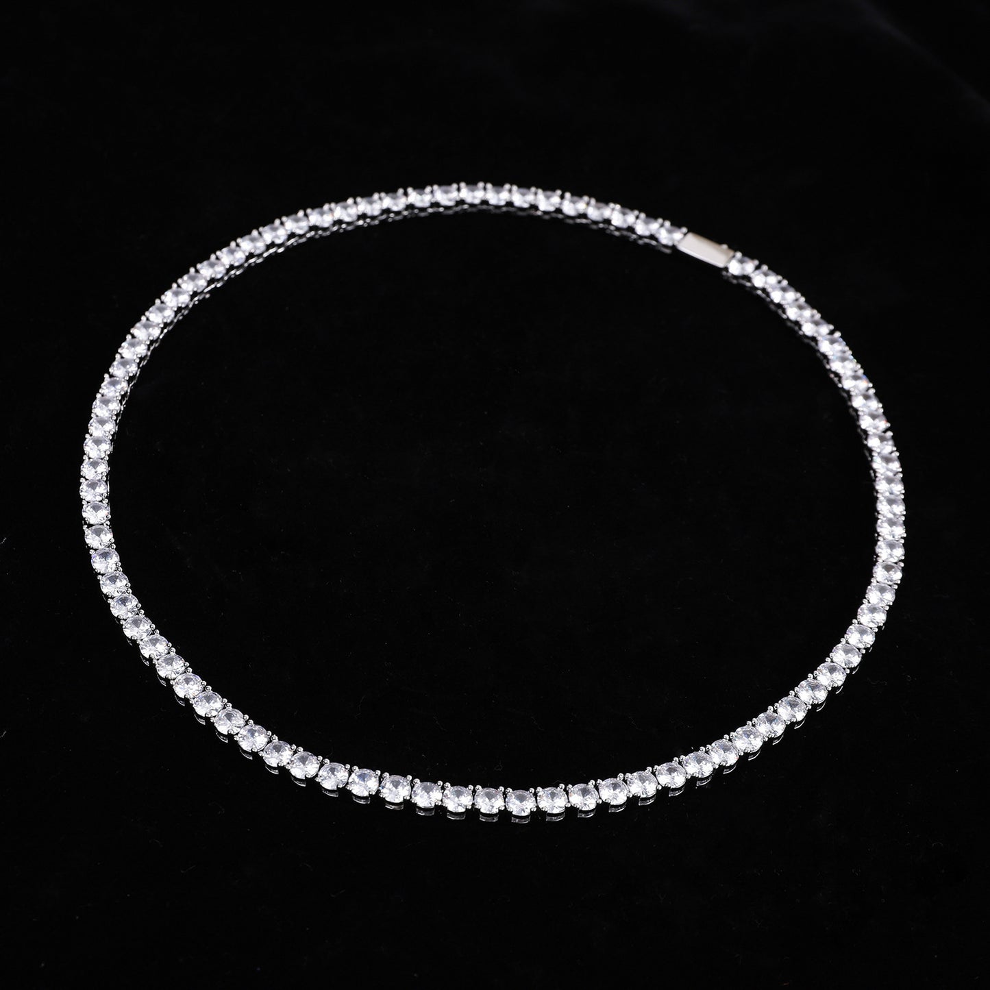 4mm Zircon Tennis Necklace for Women and Men