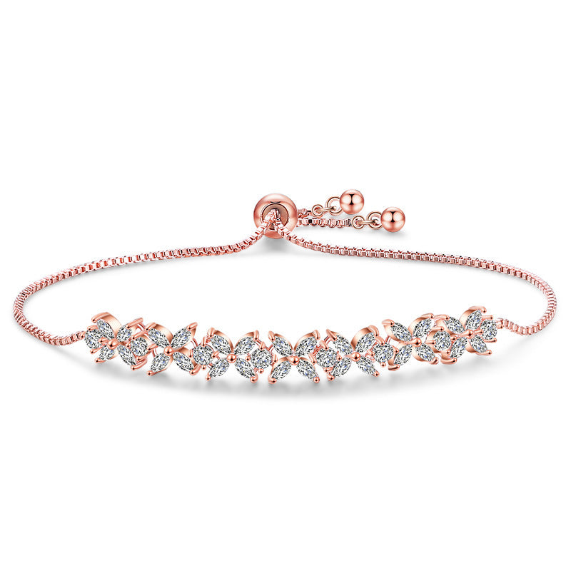 "Wild Flower" - Crystal Push-pull Bracelet