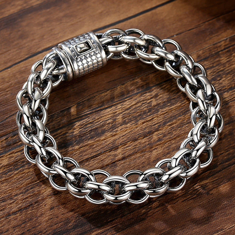 Copper Cross Chain Bracelet