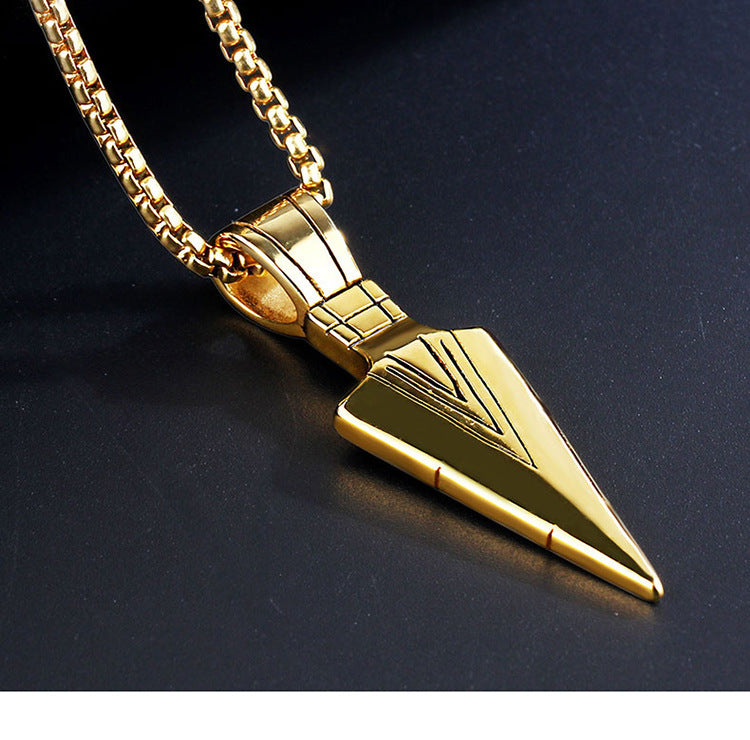 Stainless Steel Spear Pendant with Chain