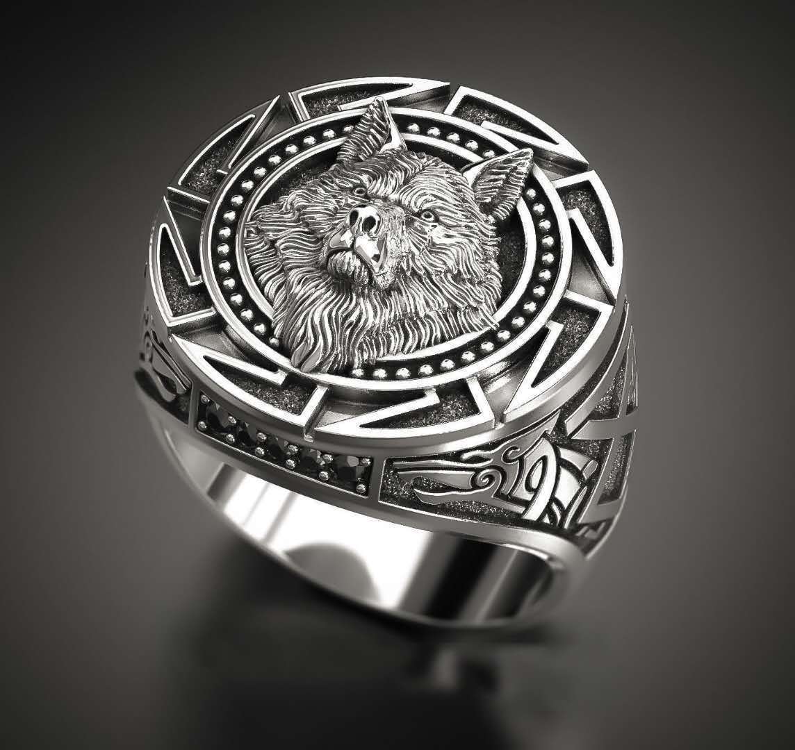 Classic Wolf Head Ring
