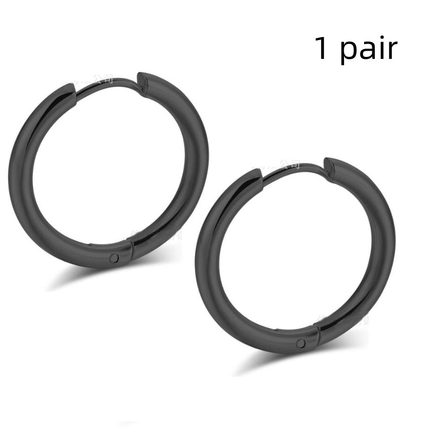 Titanium Steel Huggie Earrings