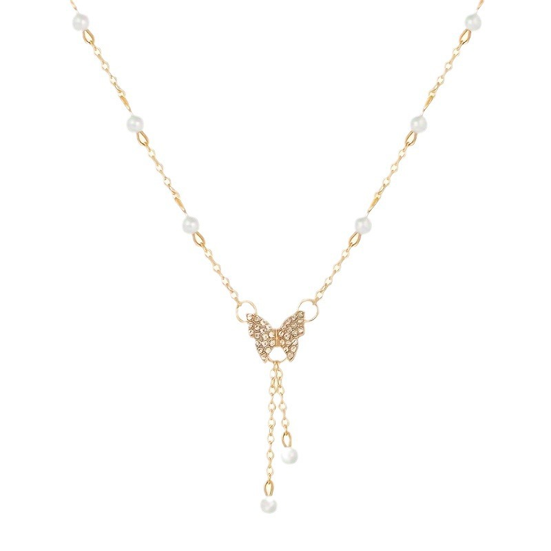 Amazing Butterfly Pearl Necklace