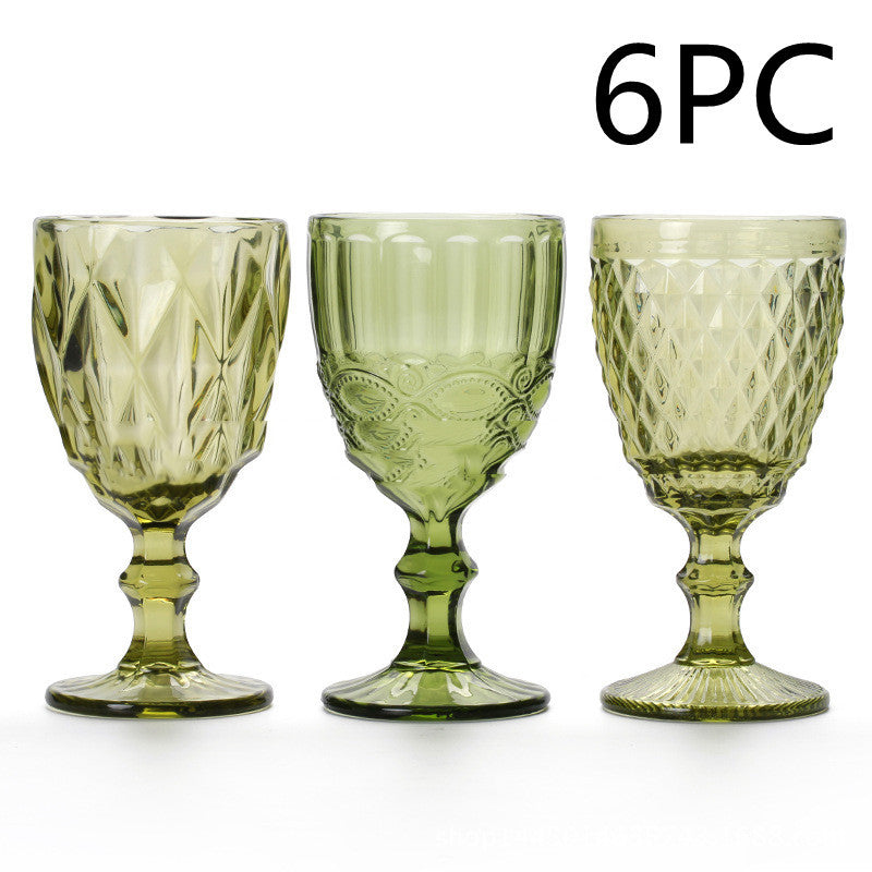 "Vintage Toast " - Vintage Embossed Petal Glass