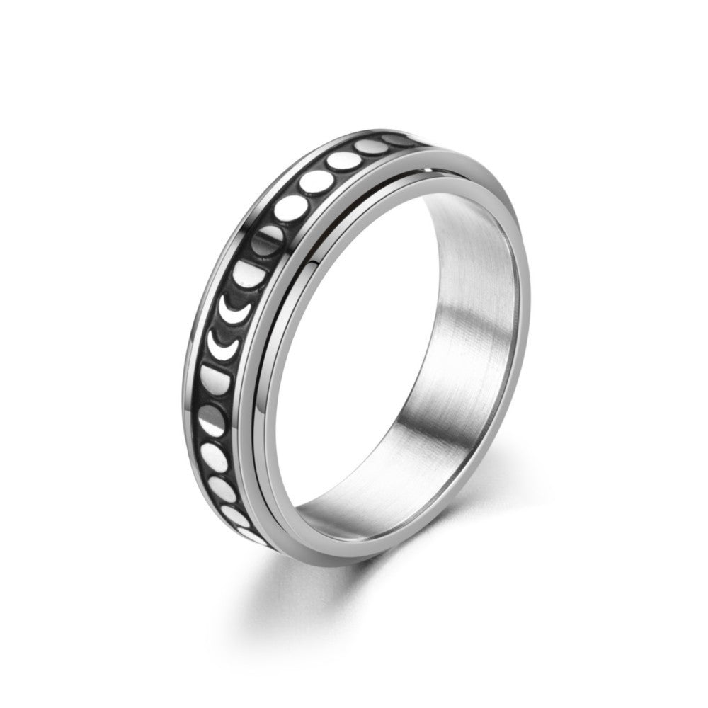 Corrosive Blackening Oil Titanium Steel Ring