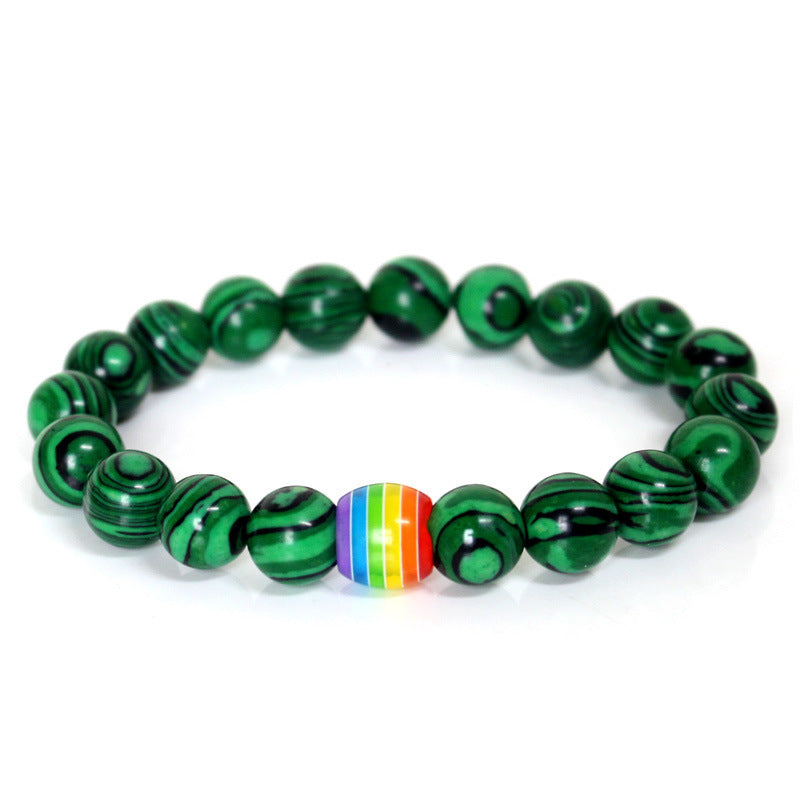 Natural Stone Rainbow Beaded Bracelets