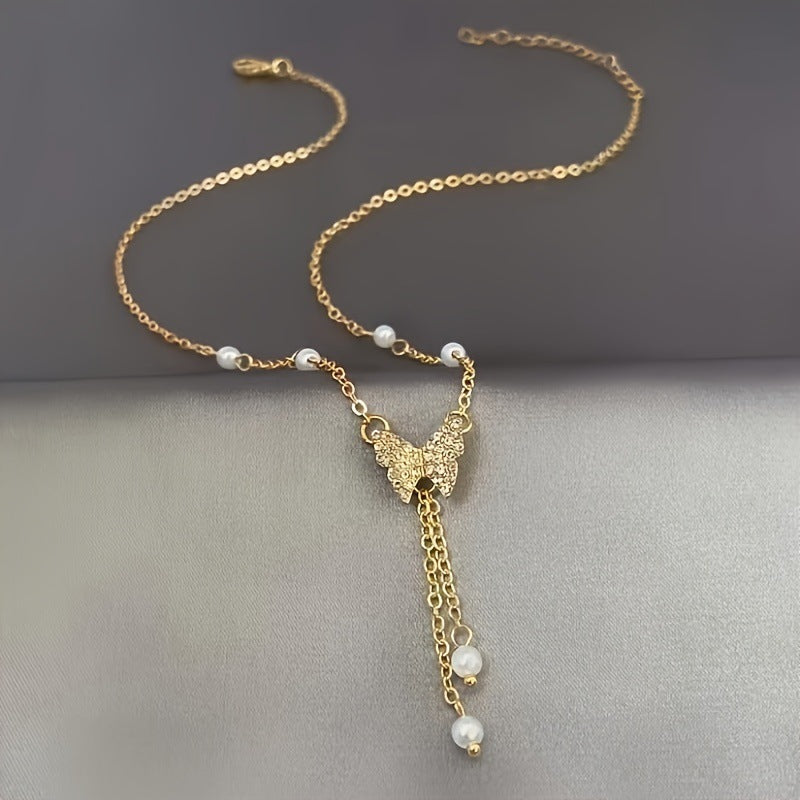 Amazing Butterfly Pearl Necklace