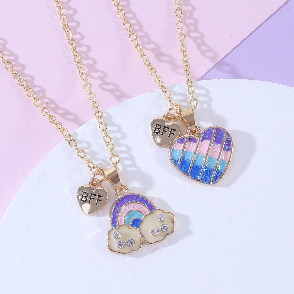 Rainbow BFF Alloy Necklace