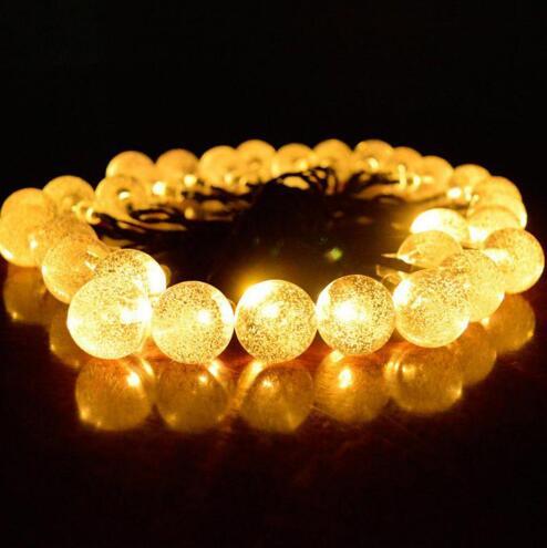 Solar Crystal LED String Lights - Waterproof