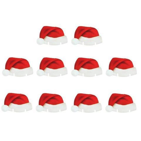 DIY Christmas Hats for Wine and Champagne Glass