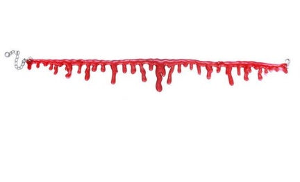 Halloween Blood Drop Punk Necklace for Women and Men