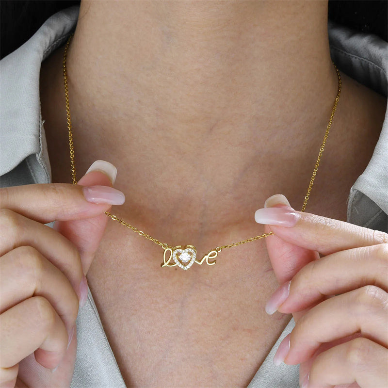 "Love is Gold" - Titanium Steel Necklace