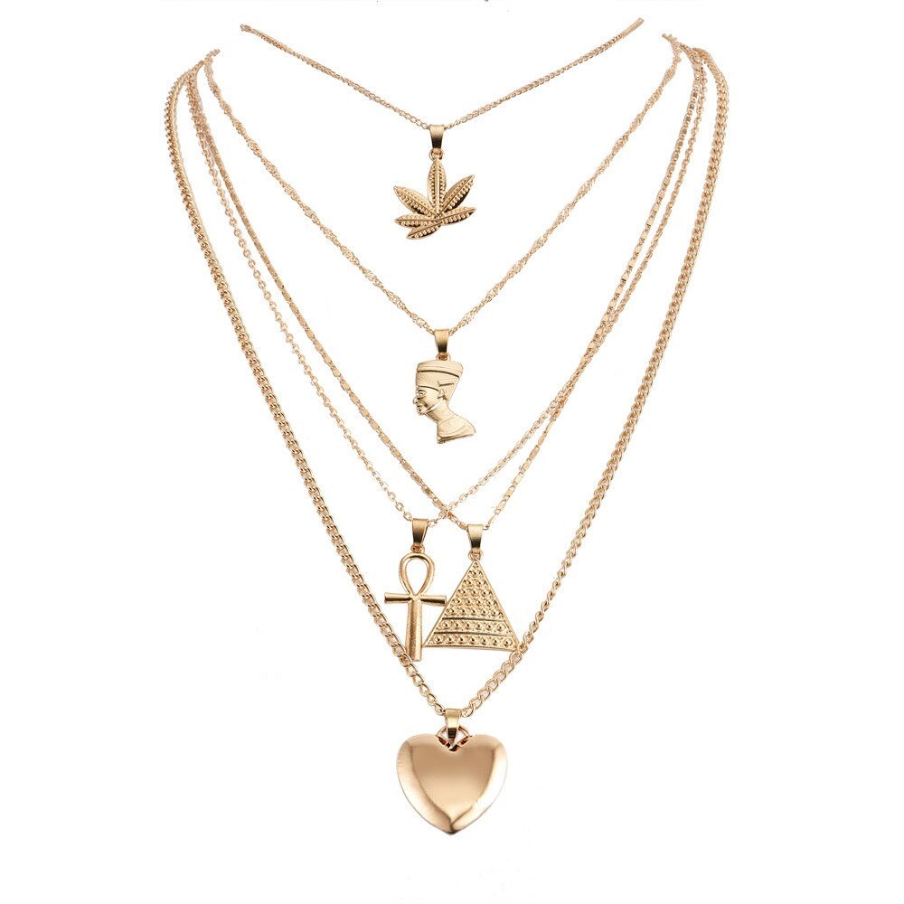 "Pyramid Love" -  Multilayered Necklace