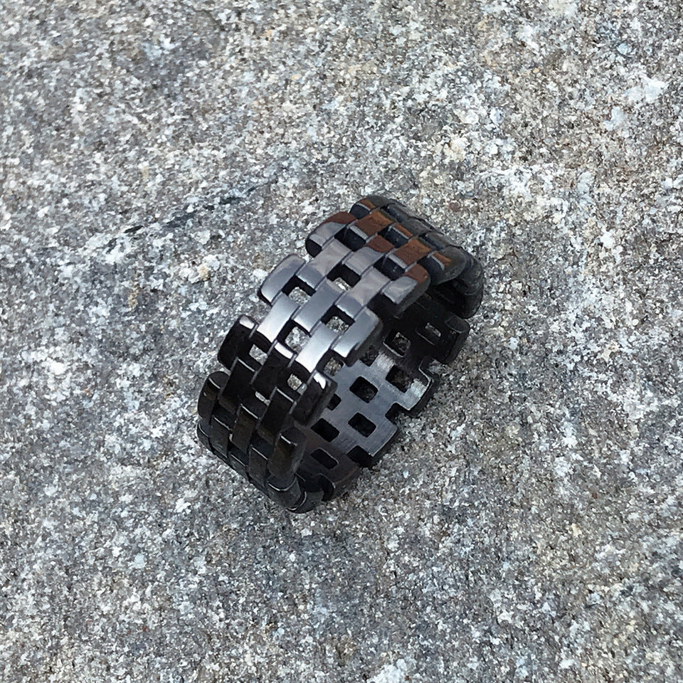 Hollow Titanium Steel Chain Ring