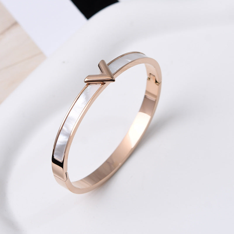 V-shaped Titanium Steel Bracelet