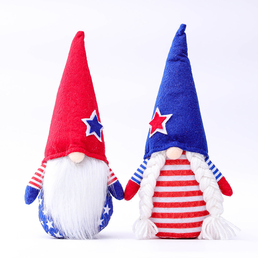 USA Striped Gnome Ornaments