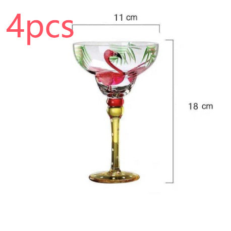 "Sipping Beauty" - Hand-painted Margarita/Wine Glass