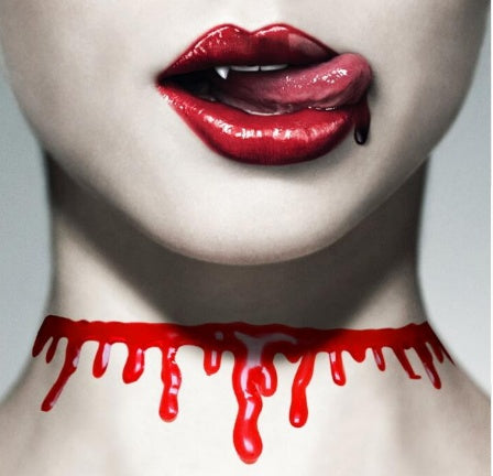 Halloween Blood Drop Punk Necklace for Women and Men