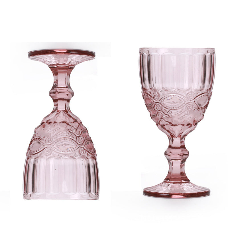 "Vintage Toast " - Vintage Embossed Petal Glass