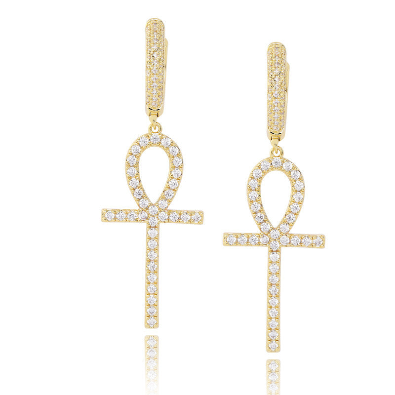 Ankh Dangle Earrings for Men and Women
