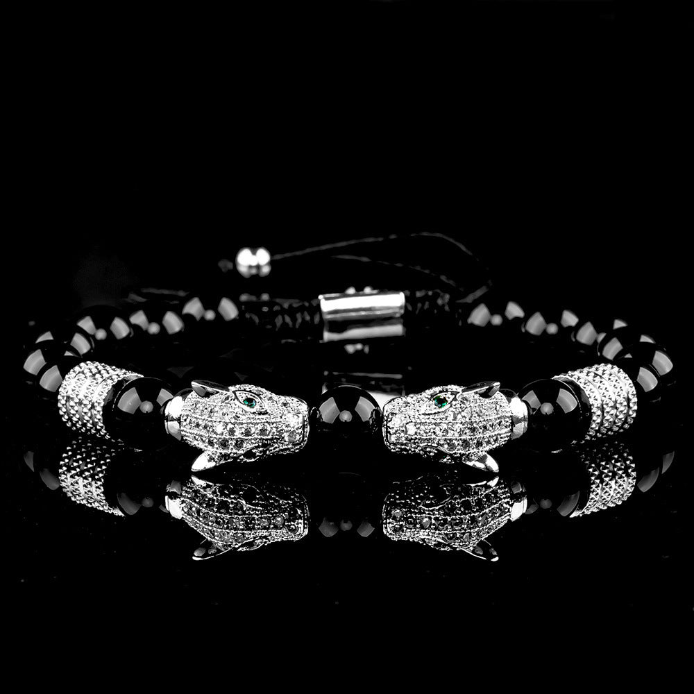 "Powerful Leopard" - Vintage Handwoven Agate Bracelet