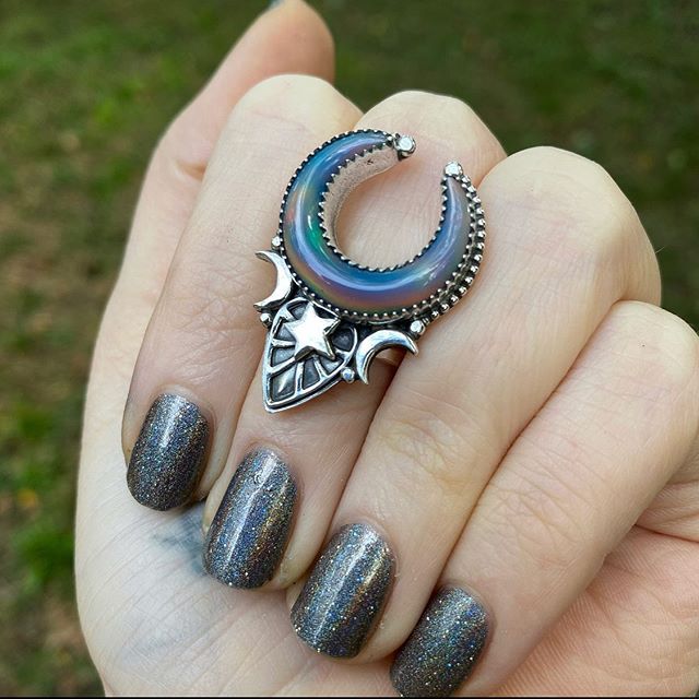 "Moonstar" - Silver-plated Alloy Ring