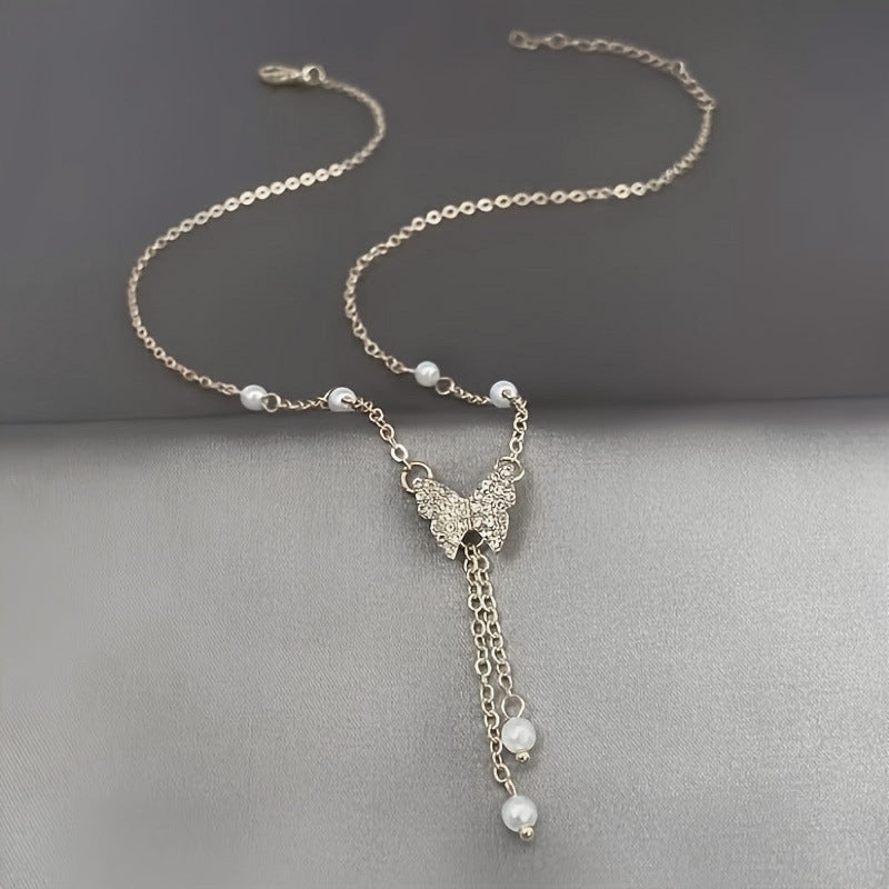 Amazing Butterfly Pearl Necklace