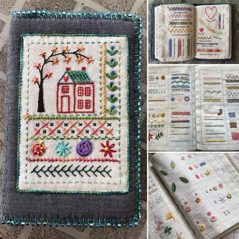 DIY Embroidery Linen Book