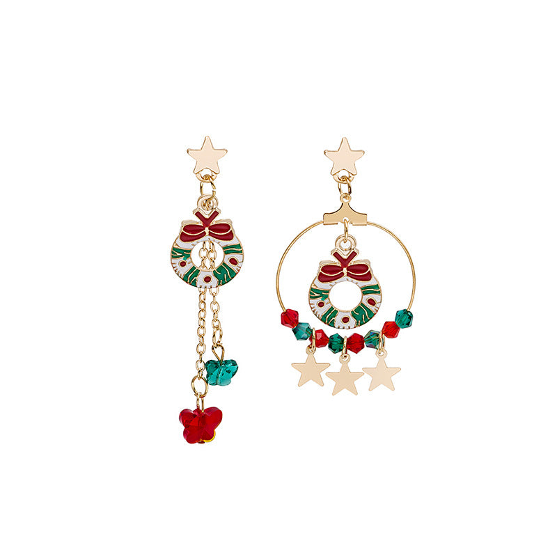 Christmas Elk Star Pendant Earrings