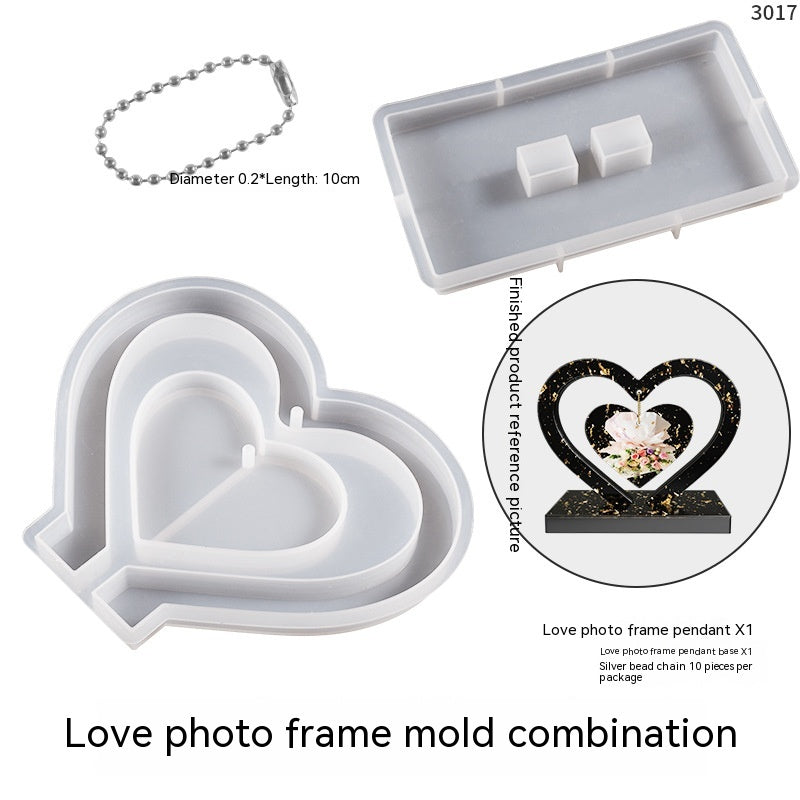 DIY Crystal Love Photo Frame Mold