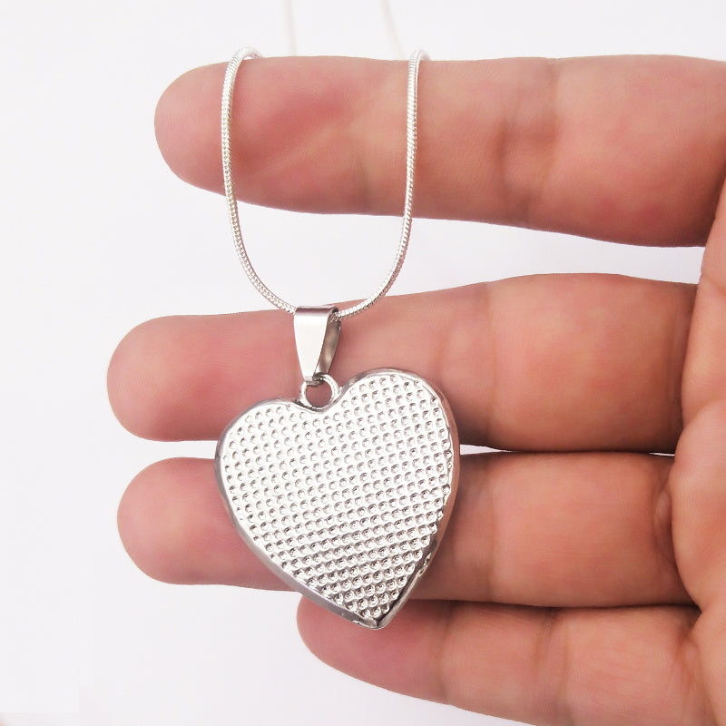"To My Daughter, Love Mom" - Heart Epoxy Necklace