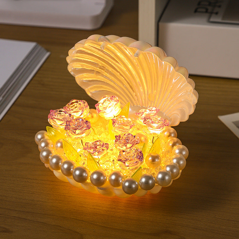 DIY Shell Rose Night Light