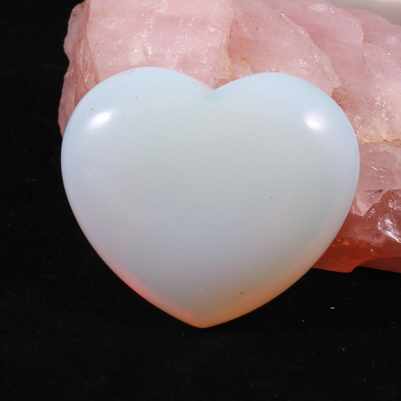Natural Opal Heart Crystal for Heart Energy Healing
