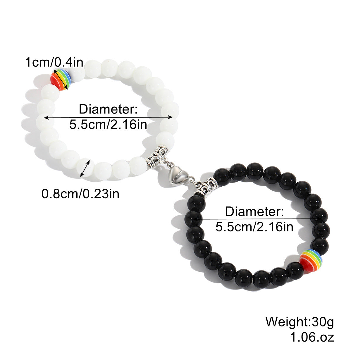 Beaded Pride Rainbow Bracelets