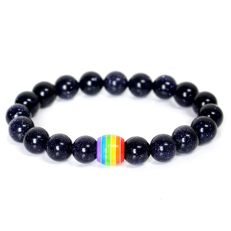 Natural Stone Rainbow Beaded Bracelets