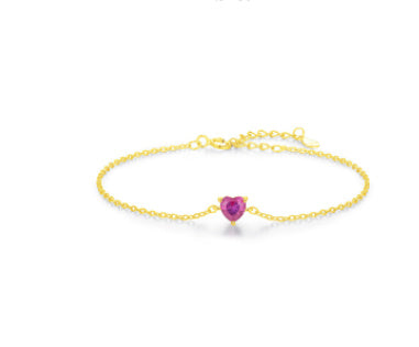 "Lover at Heart" - Red Diamond Bracelet