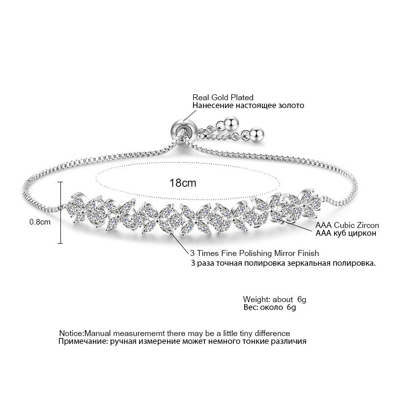"Wild Flower" - Crystal Push-pull Bracelet