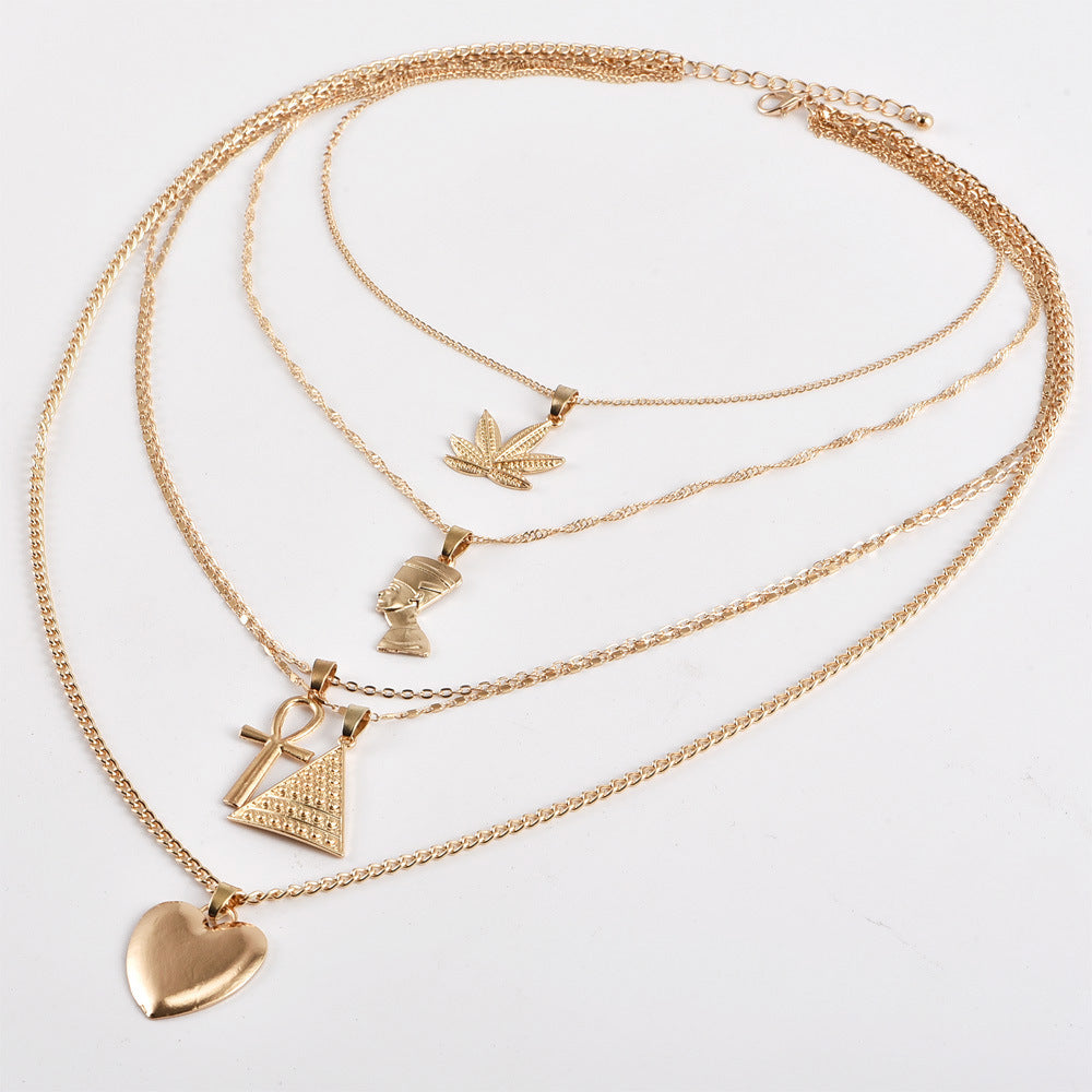 "Pyramid Love" -  Multilayered Necklace