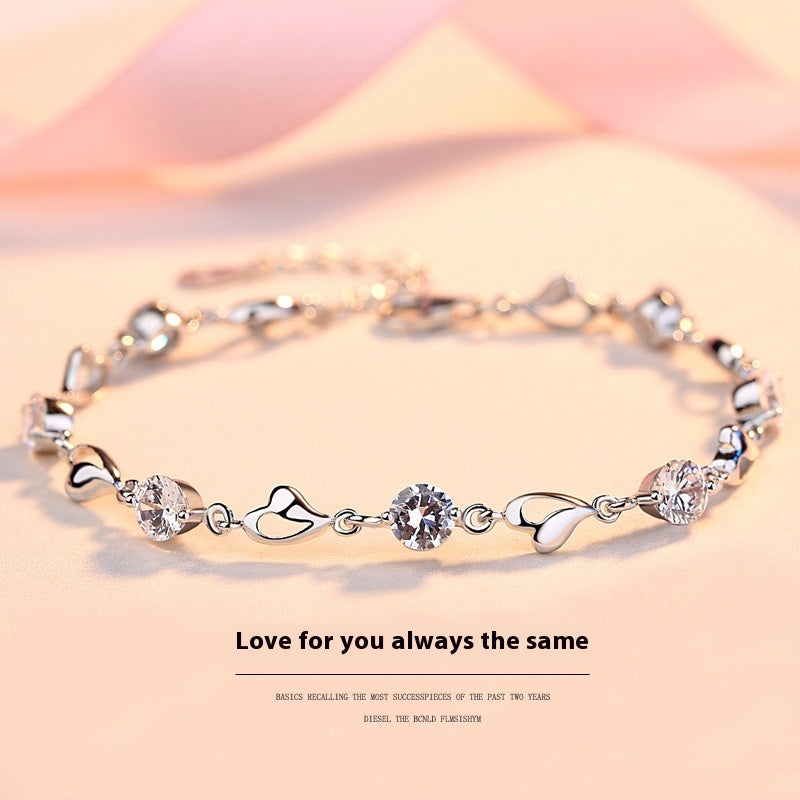 "Lover's Heart" - Diamond Bracelet